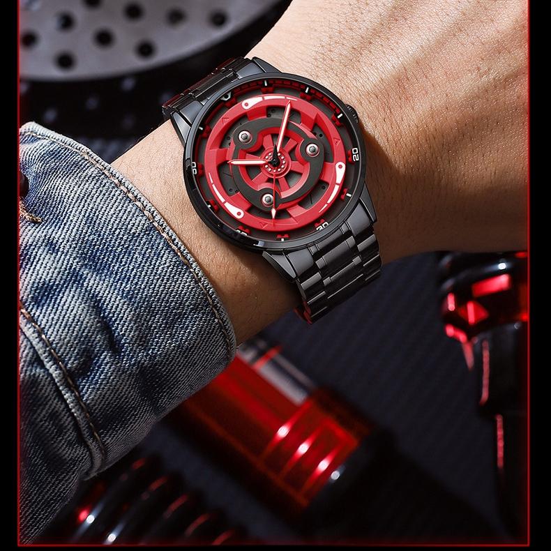 SVJ Uhr Herren Radaugen Modifizierte rotierende wasserdichte Räder Lokomotive Seele Herrenuhr Quarzuhr