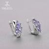 100% přírodní 3,5ct tanzanit drahokam zapínání dámské náušnice pravý drahokam 925 mincovní stříbro jemné šperky pro ženy pěkný dárek