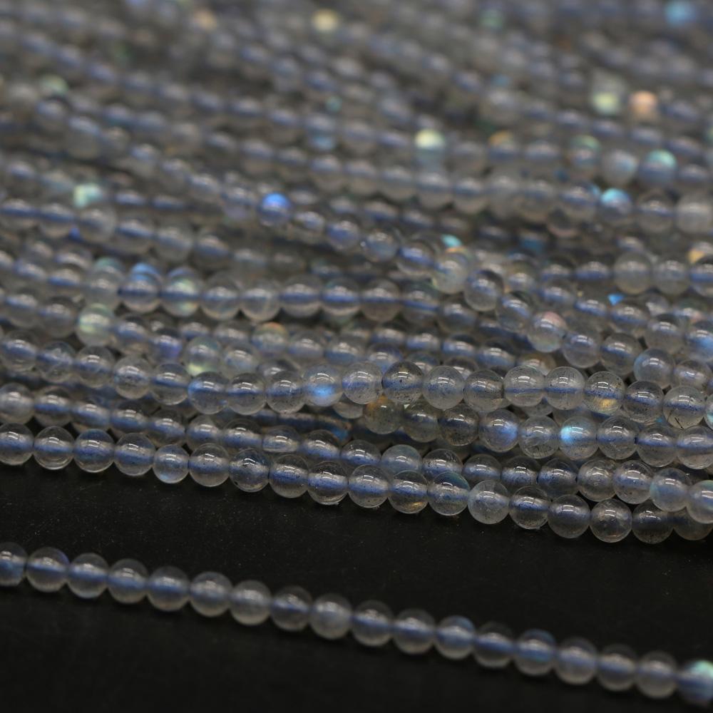 Přírodní kámen Labradoritové korálky 2/3/4/mm Kulaté hladké korálky Pro výrobu šperků Náušnice Náramek Náhrdelník Příslušenství