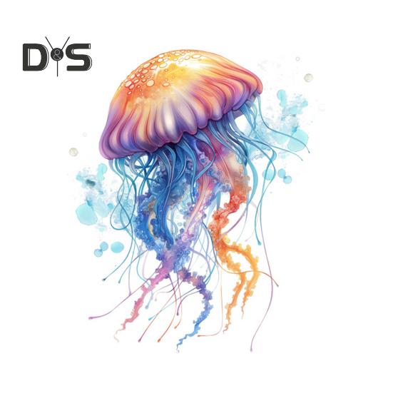 

Морской мир Медуза наклейка на унитаз Съемная самоклеящаяся водостойкая ПВХ гостиная настенная живопись ванная комната крышка унитаза украшение наклейка разноцветный