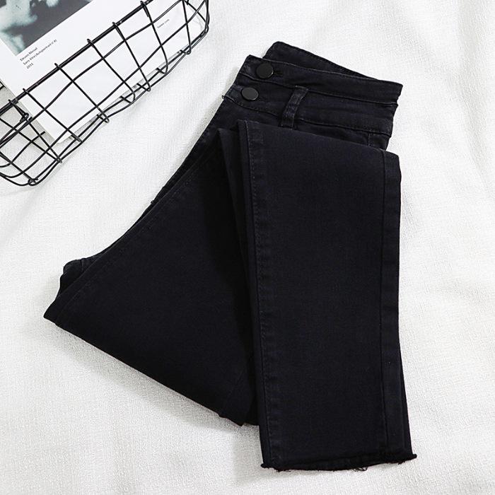 

Women s Double Button High Waist Skinny Jeans - Black, Thick Fleece Lined, Slim Fit for Autumn & Winter 2023 Size 28