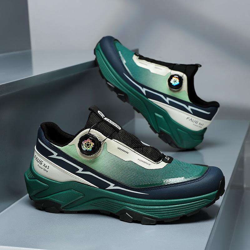 

Fashion Summer New Mountaineering Cross-Country Running Shoes Mesh Breathable Mens Casual Shoes Fashion Versatile Comfortable Sneakers 39 зелёный