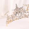 Barok Yıldız Taç Kristal gelin taçları Rhinestone Pageant Diadem Gelin Yıldız Headdress Düğün saç aksesuarları Tiara De Noiva