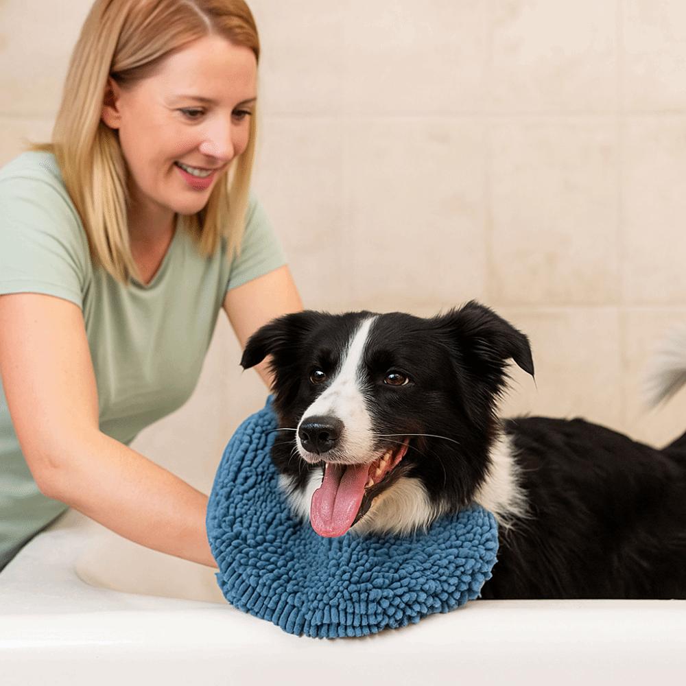 Large Pet Bath Towel Soft Dog Bath Gloves Dog Accessories Pet Cleaning Washcloth  Pet Care