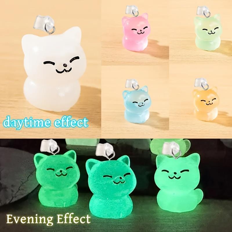 Cute Kitten Mobile Phone Dust Plug - DIY, Luminous, Exquisite and Compact, Protects Charging Port