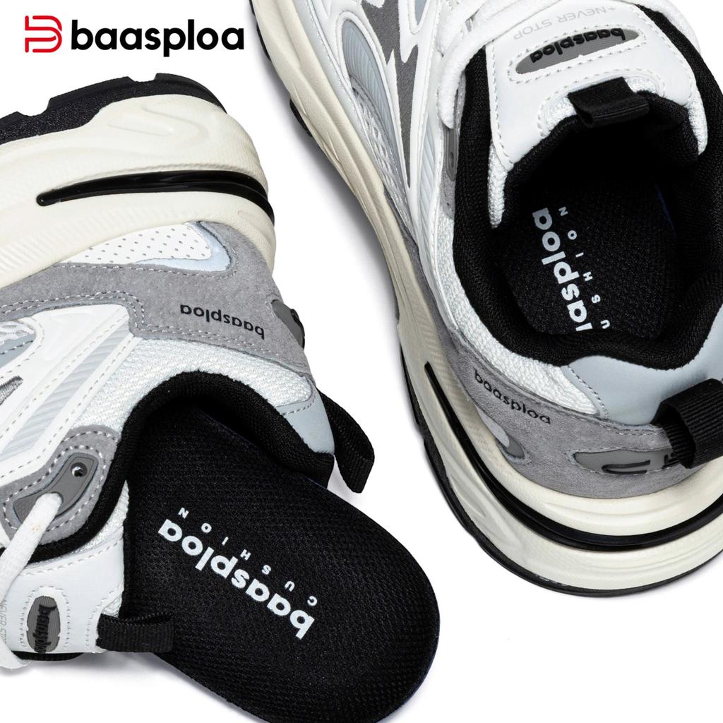 Baasploa Men's Casual Sports Shoes Non slip Comfortable Outdoor Wear resistant Walking Shoes Men's Four Seasons Men's Shoes Promotion