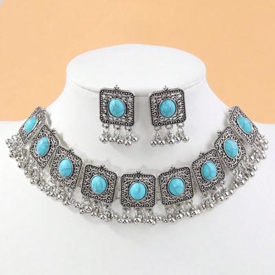 Dubai Tassel Beads Pendant Jewelry Sets Ethnic Necklace Earrings Set Vintage Jewelry Set  African