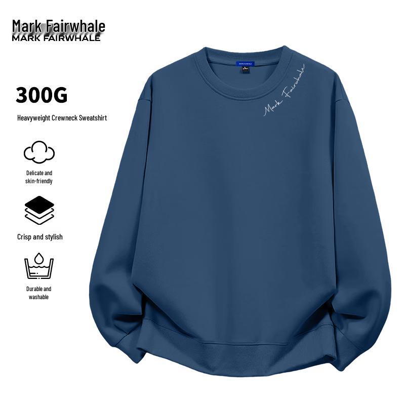 MARK FAIRWHALE Men's American Style Crew Neck Sweatshirt
