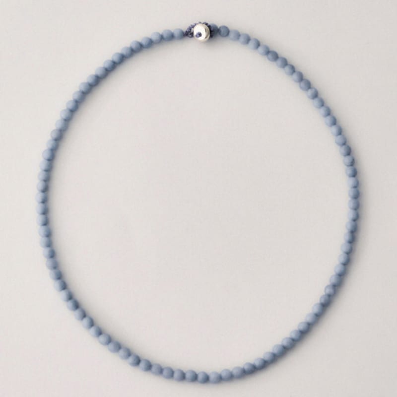 KODO Bead Collar Necklace(Pale Blue)