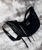 Moonbella Metal Logo Half-Moon Hobo Crossbody Bag Unisex