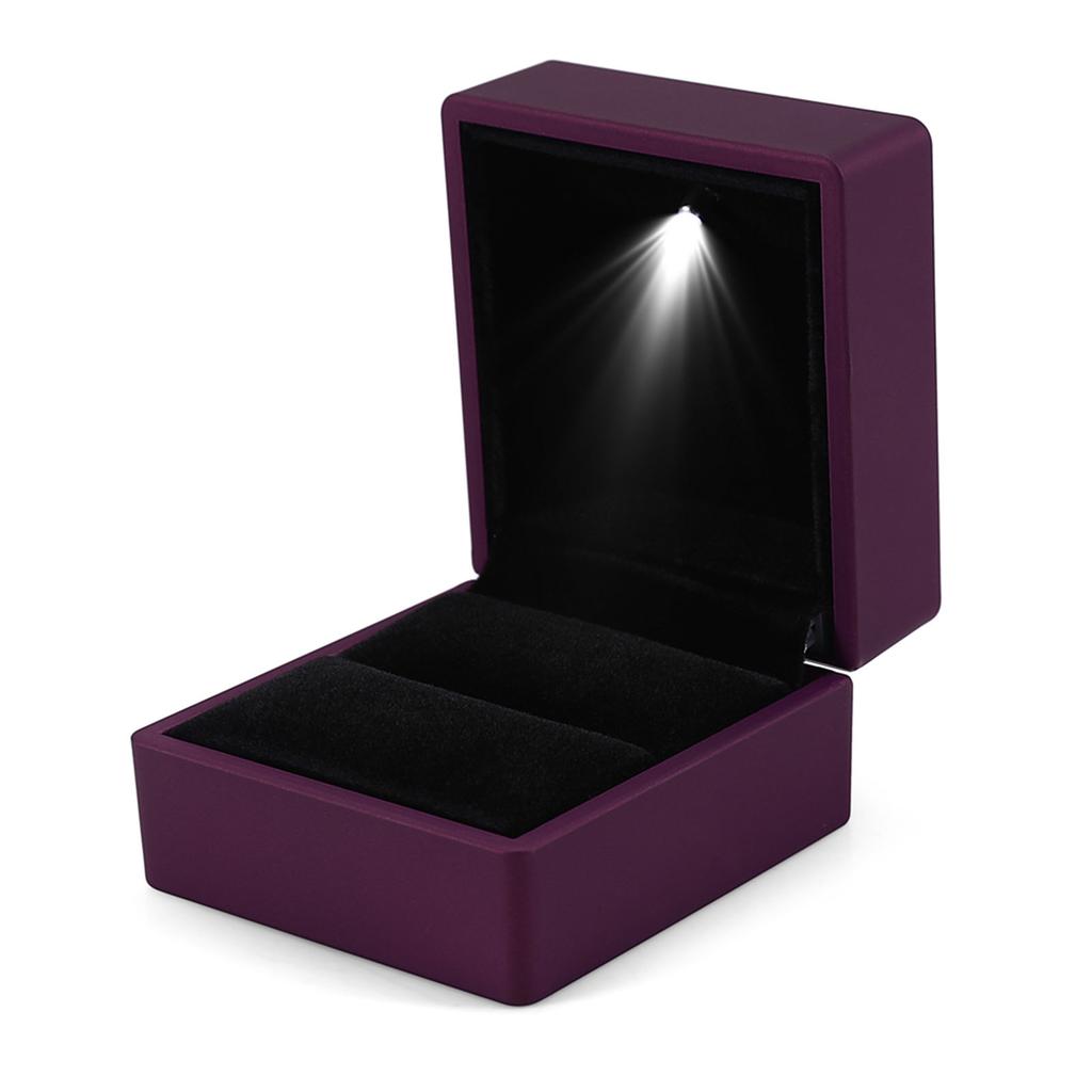 4 Colors Fashionable LED Lighted Ring Storage Box Jewelry Display Case Gift