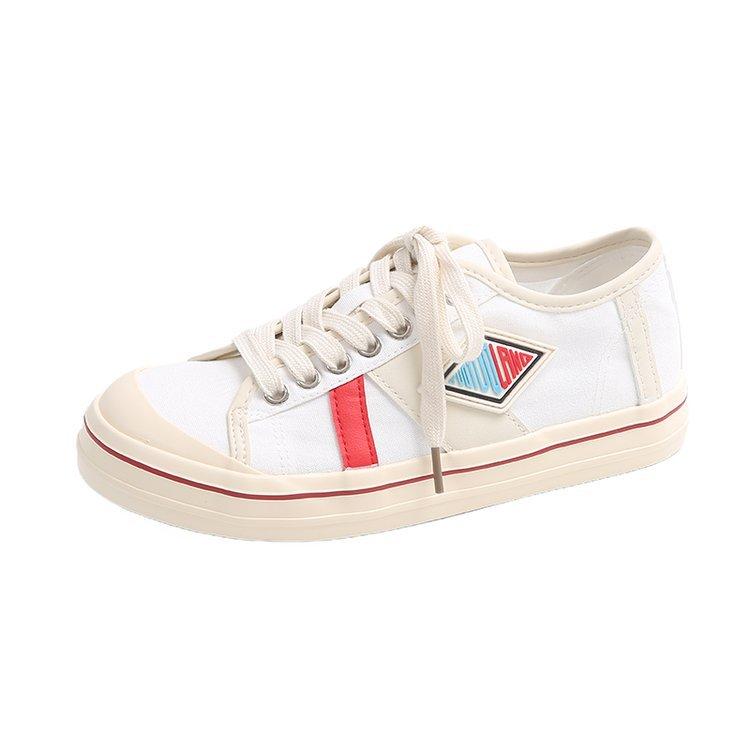 Foreign-style versatile and thin breathable German training canvas shoes for women's 2025 spring and summer new color matching ugly and cute platform