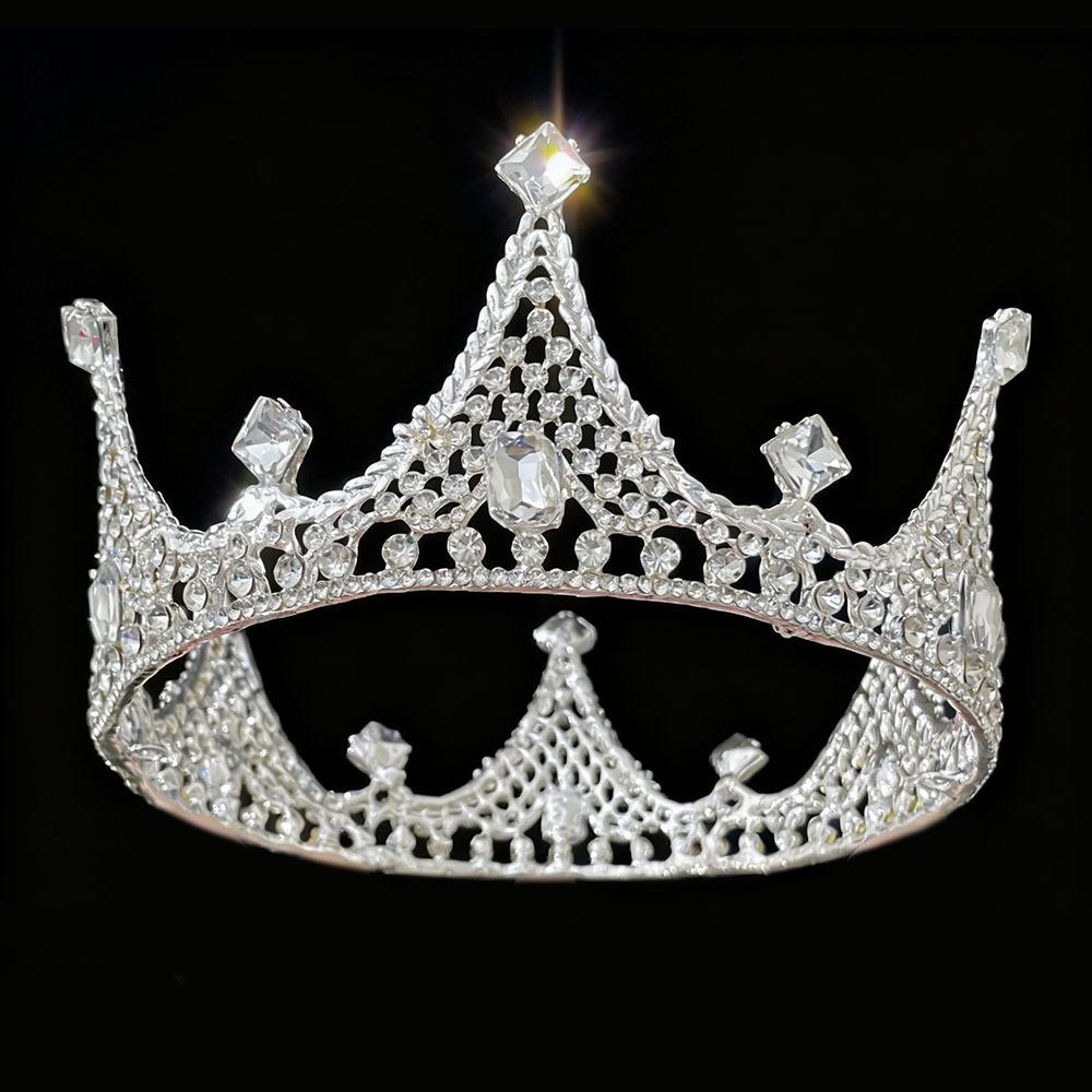 

Свадебная корона Головной убор Высококачественная корона из сплава и страз Аксессуары для волос Аксессуары для конкурса красоты Мисс Мира