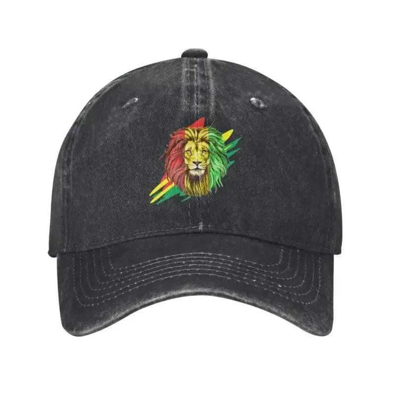 Custom Cotton Jamaica Flag Rasta Lion Baseball Cap Women Unisex Adjustable Jamaica Reggae Art Dad Hat Streetwear Baseball Cap