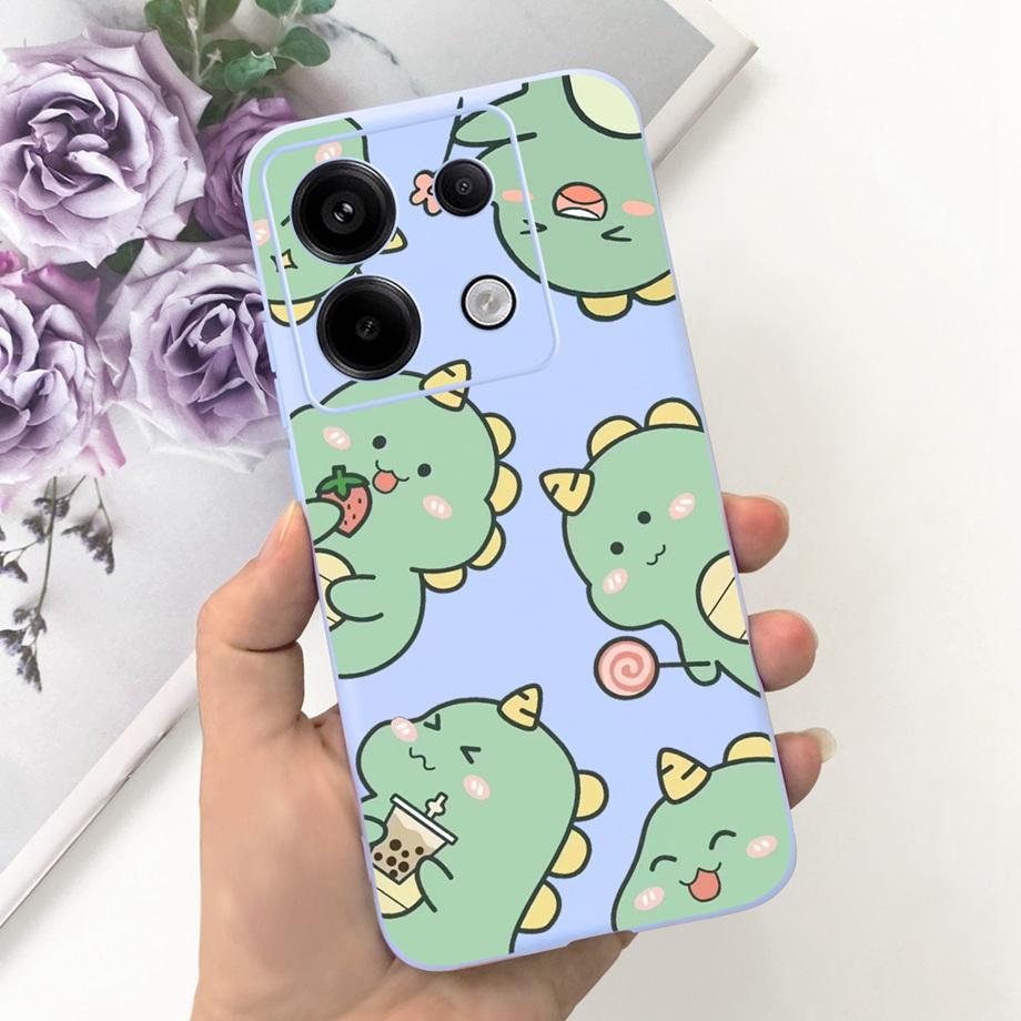 For Xiaomi Redmi Note 13 Pro 5G Phone Case Cow Print Checkered Pattern Soft Liquid Silicone Funda For Redmi Note 13 4G Pro+ Plus