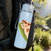 1PC Lying Spotted Cow Cartoon 750ml Color Plastic Sports Water Bottle Leakproof Flip Straw Lid Suitable for Sports Office Home Use