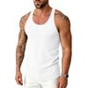 Mens Retro Slim Fit Solid Quick Dry Muscle Gym Sports Tank Top