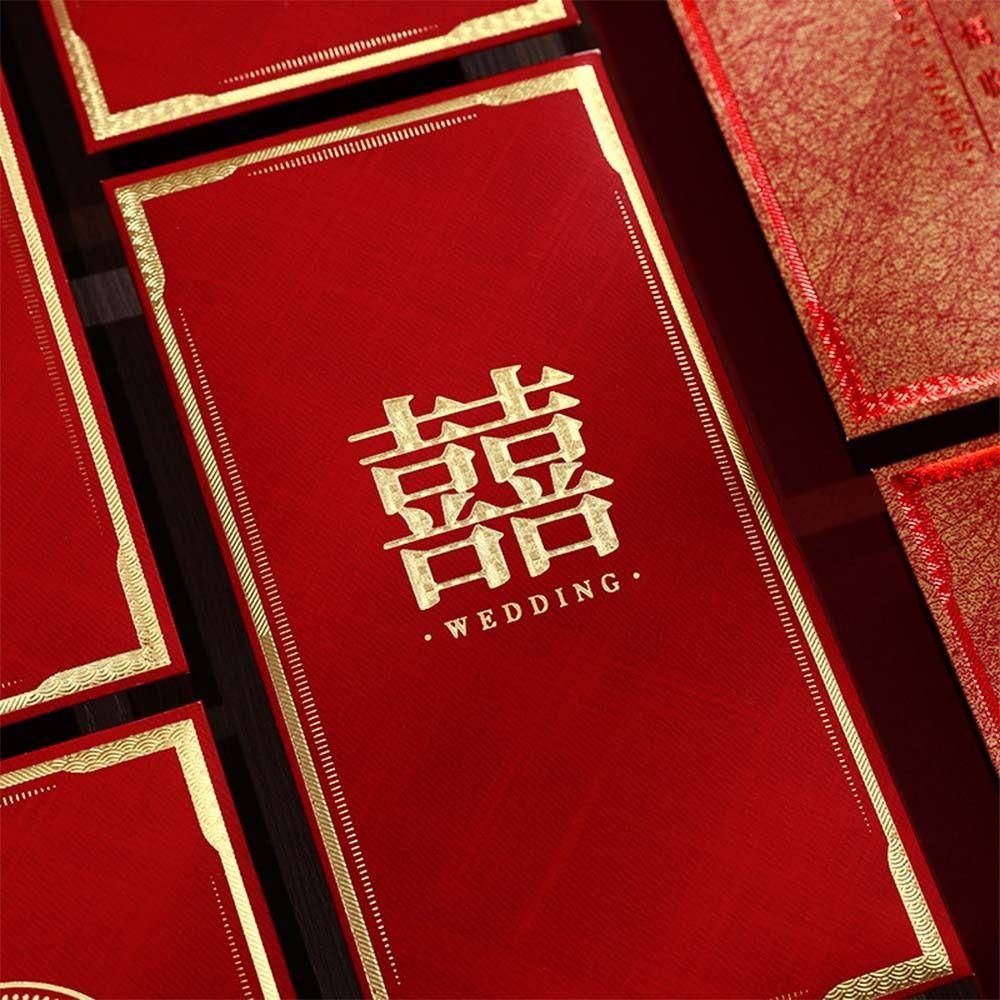 6pcs Chinese Style 2026 Horse Year Red Envelope Paper Money Pockets  For Chinese New Year