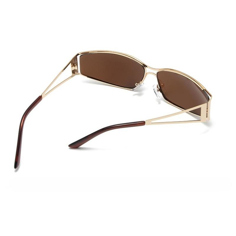 Frameless Punk Goggle Women Sunglasses Elliptical Premium Rimless Sunglasses Y2K Spicy  Girl Ins Same Style Sun Glasses