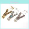 Vintage Water Drop Tassel Necklace With Rhinestone Hollow Geometric Pendant For Women