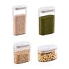 Airtight Food Storage Container Clear Plastic Container with Flip-Top Lids for Kitchen Pantry Organization Dry Food Storage Jar for Sugar Flour