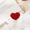 New Trends  Gold Plated Red Rhinestone Heart Magnet for Label Pin