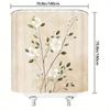 1pc Serene Garden Shower Curtain, Lush Greenery, Lily Pads, and Sunlight Through Bamboo, Tranquil Nature Design