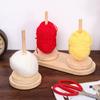 Wood Yarn Stand Yarn Spool Weaving Tools Rotating Bracket Stand Table Rotary Yarn Storage Wooden Winder