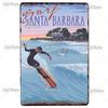 BEACH Metal Sign Vintage Plaque Surf Tin Sign Plate Wall Decor For Bar Pub Man Cave HawaiiKahunaSanta Barbara Poster Custom