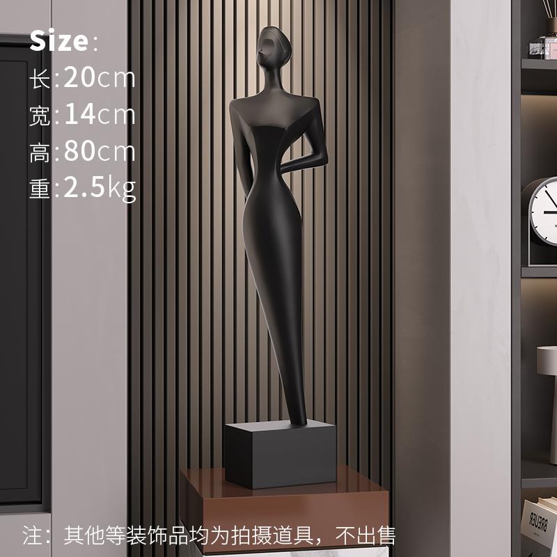 

фигура Скульптуры Абстрактное искусство фигуры скульптура украшение черная смола скульптура Легкая роскошь ТВ-тумба украшение для дома поделки