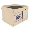 Cooling Cat House Wooden LCD Temperature Display Outside Feral Cat Shelter with Crystal Ice Mat for
