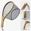 CHEUNG WIN Landing Net, Mountain Stream, Rubber Net, Dip Net, Lightweight, Wooden, Curved Handle, for Fly Fishing, Kayaks, Stream Fishing, Trout Fishi