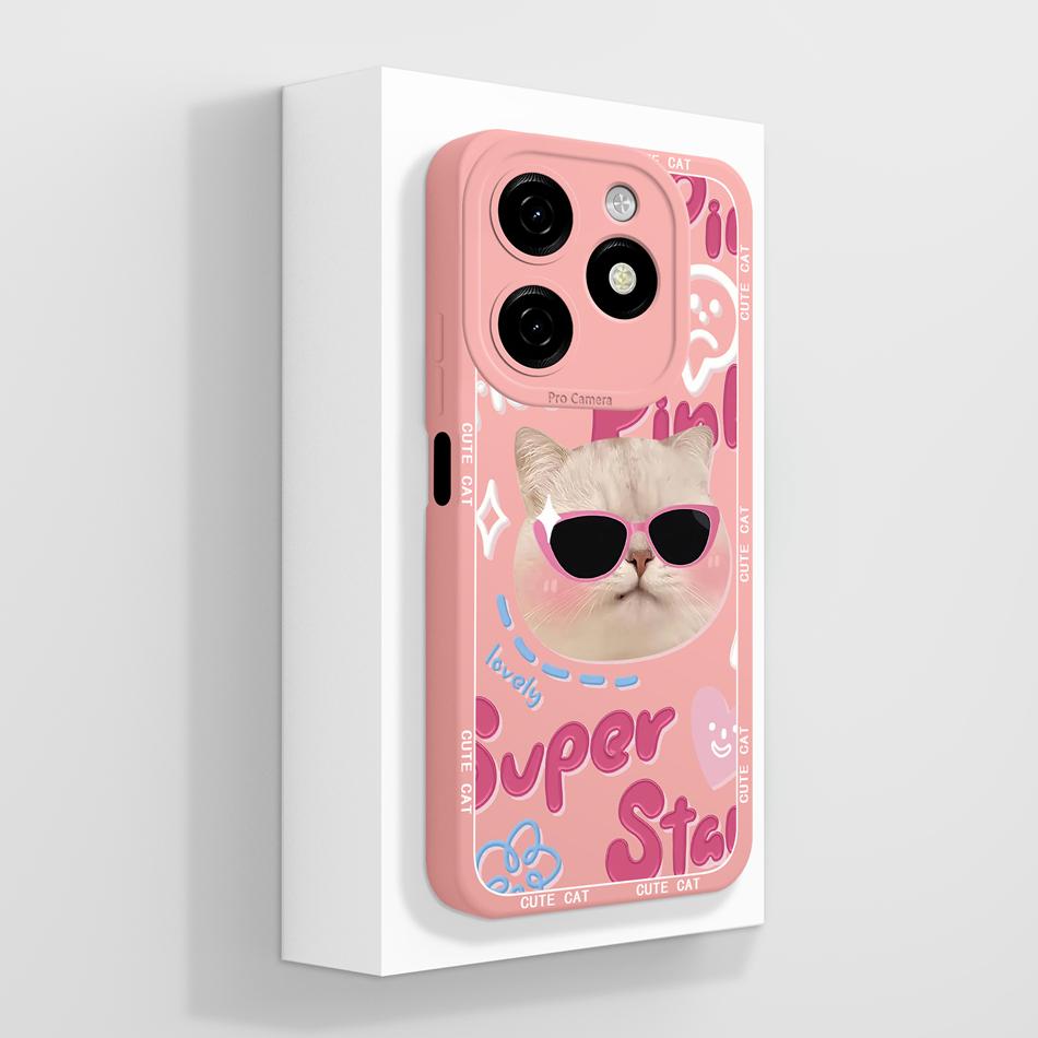 For Tecno Spark 20 Pro Plus 20C Case Creative Cartoon Cover For Spark20 Pro 4G 5G Soft Liquid Silicone Anti Drop Phone Protector