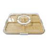 Bamboo Cheese Board With Compartment Outdoor Portable Snack Platter For Party Home