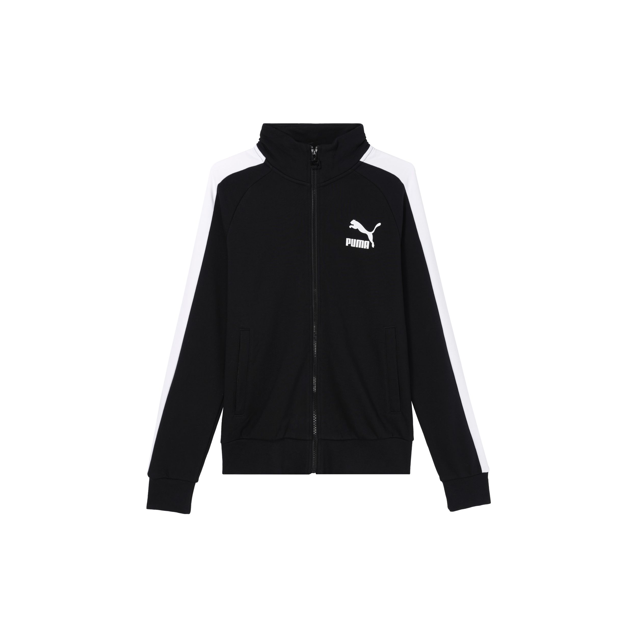 

Puma Logo Print Лоскутная куртка с воротником-стойкой Мужская верхняя одежда Черный 599331-01 S