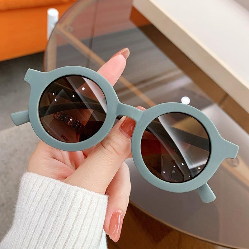 Children's sunglasses inset style round frame 1-7 year old baby sunglasses sun shading sun protection