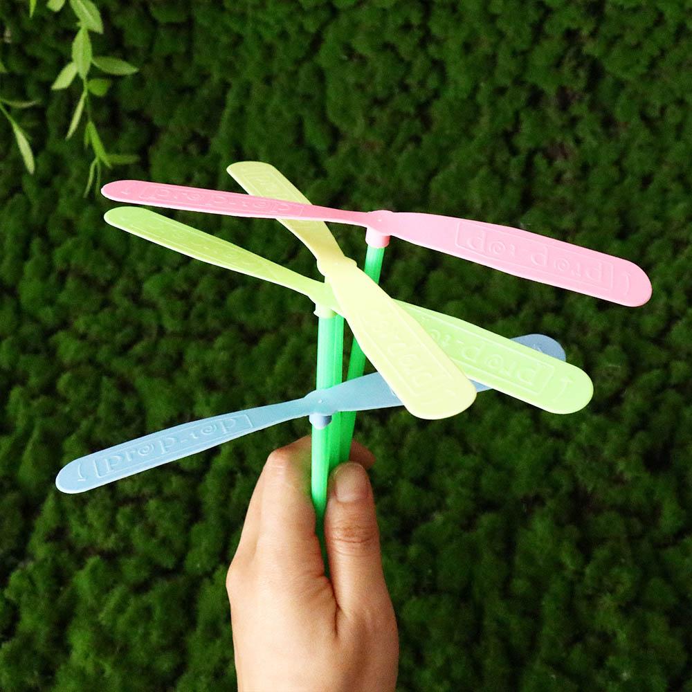 Children Traditional Mini  Copt Helicopter Outdoor Game Set Dragonfly Propeller Plastic Dragonfly