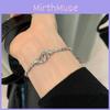 Unique Double Ring Alloy Wrist Bracelet For Womens Fashionable Commuting Style