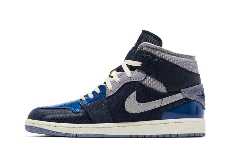 Jordan 1 Mid SE Craft Obsidian French Blue Ashen Slate White
