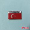 Turkish Flag Car Sticker, Indonesian National Logo Metal Sticker TURKEY Indonesian Car Decoration Aluminum