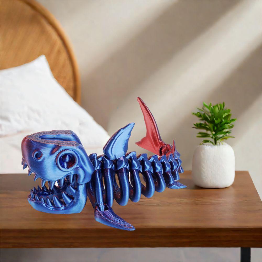 Multi-jointed Movable 3D Printed Shark Model Handmade Simulation Shark  Tabletop Ornament