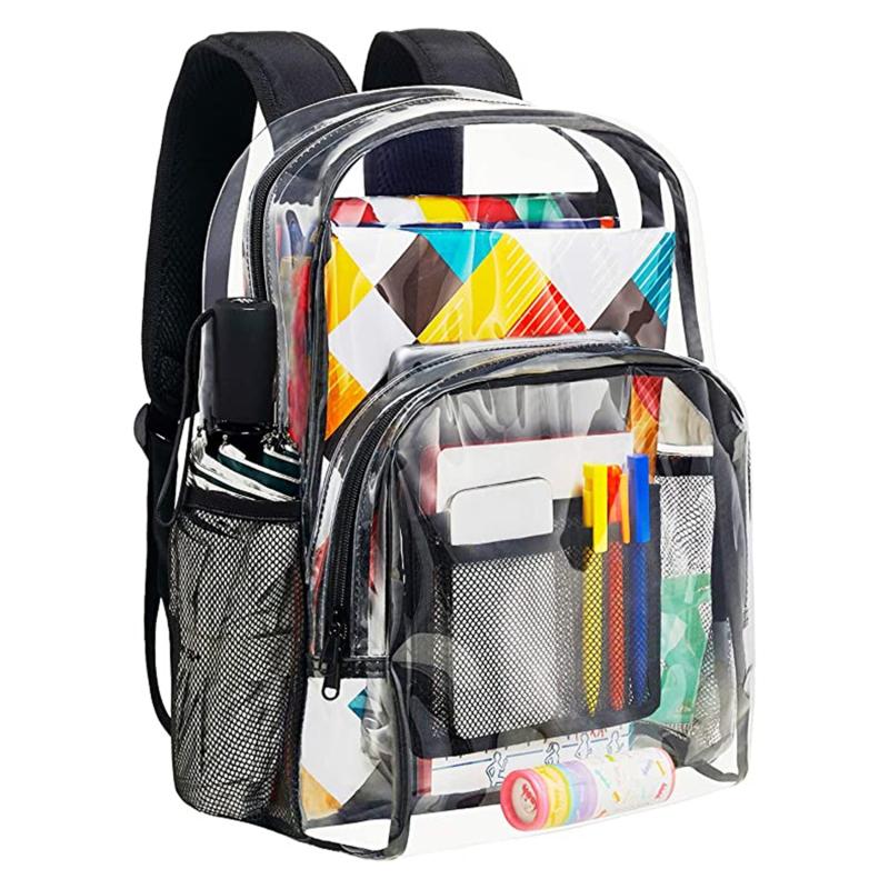 Transparent Backpack Waterproof PVC Storage Bag Large Capacity Student Backpack