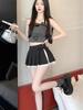 2025 Summer Sweet Pure Desire High-Waisted Pleated Lace Patchwork Ultra-Short Skirt