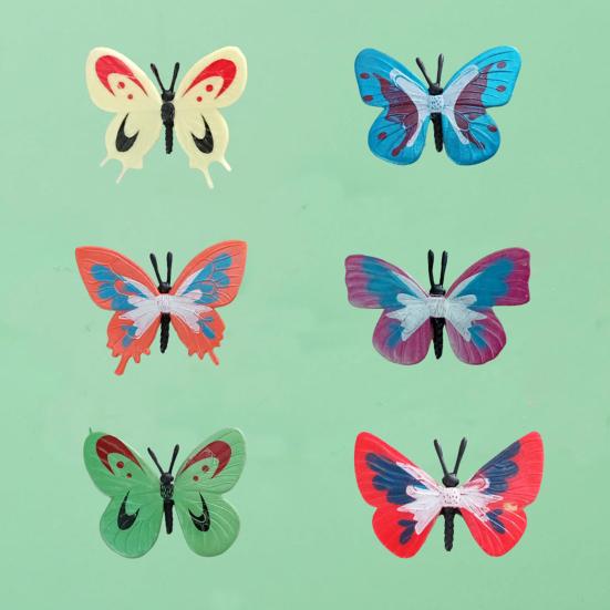 6Pcs 3D Colorful Butterfly Refrigerator Magnet DIY Home Office Kitchen Locker Fridge