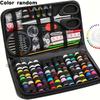 Seamstress Tool Kit, Home and Travel, Sewing Set - Portable, Knitting Supplies, Black Storage Bag, Colorful Thread, Sewing Machine Needle