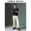 UR Men's Classic Solid Round Neck Knit Sweater