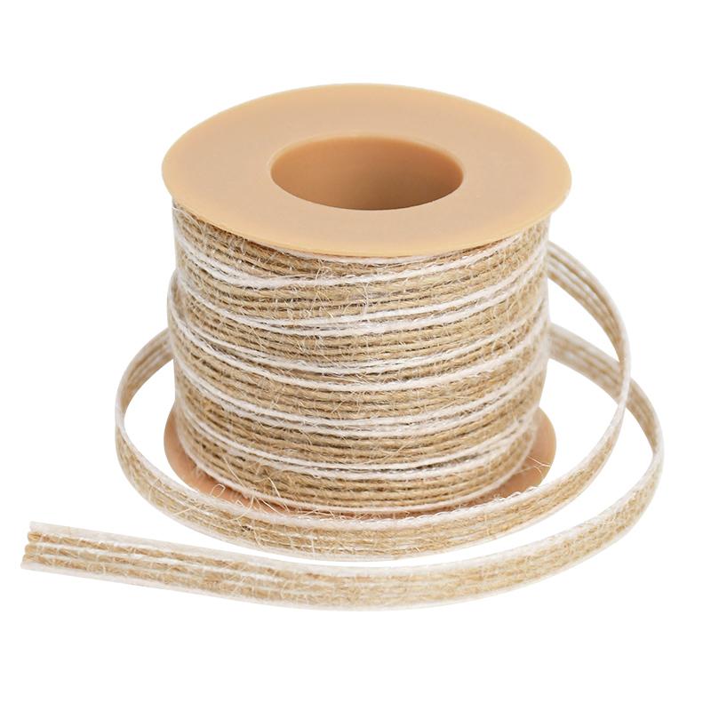 

10 м/рулон джутовой мешковины рулоны гессенской ленты с кружевом винтажное деревенское свадебное украшение вечеринка своими руками поделки рождественский подарок упаковка