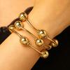 3Pcs Women Bracelet Adjustable Opening Design Imitation Pearl Stacking Bracelet Anti-Fading Alloy Versatile Jewelry