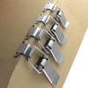 Stainless Steel Spring Loaded Draw Toggle Latch Clamp Clip Silver Hasp Latch Catch Clasp 90 Degrees Duck-Mouth Buckle Hook Lock