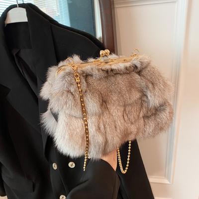 Borsa a Spalla Singola, Borsa a Tracolla Trendy con Catena, Borsa alla Moda e Versatile con Chiusura a Scatto
